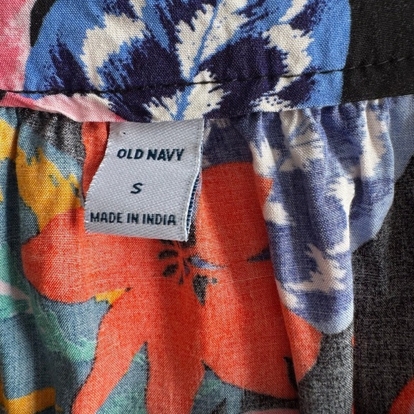 Old Navy Black Floral Shift Dress Size S - Picture 5 of 7